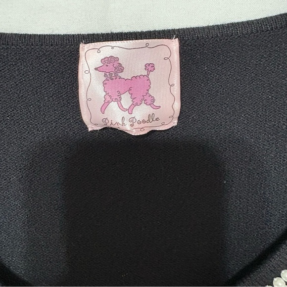 Pink Poodle black 3/4 sleeve pullover sweater - Picture 3 of 11